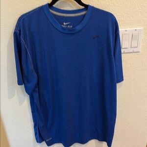 Nike Blue Short Sleeve Tee Lightweight Crew Neck